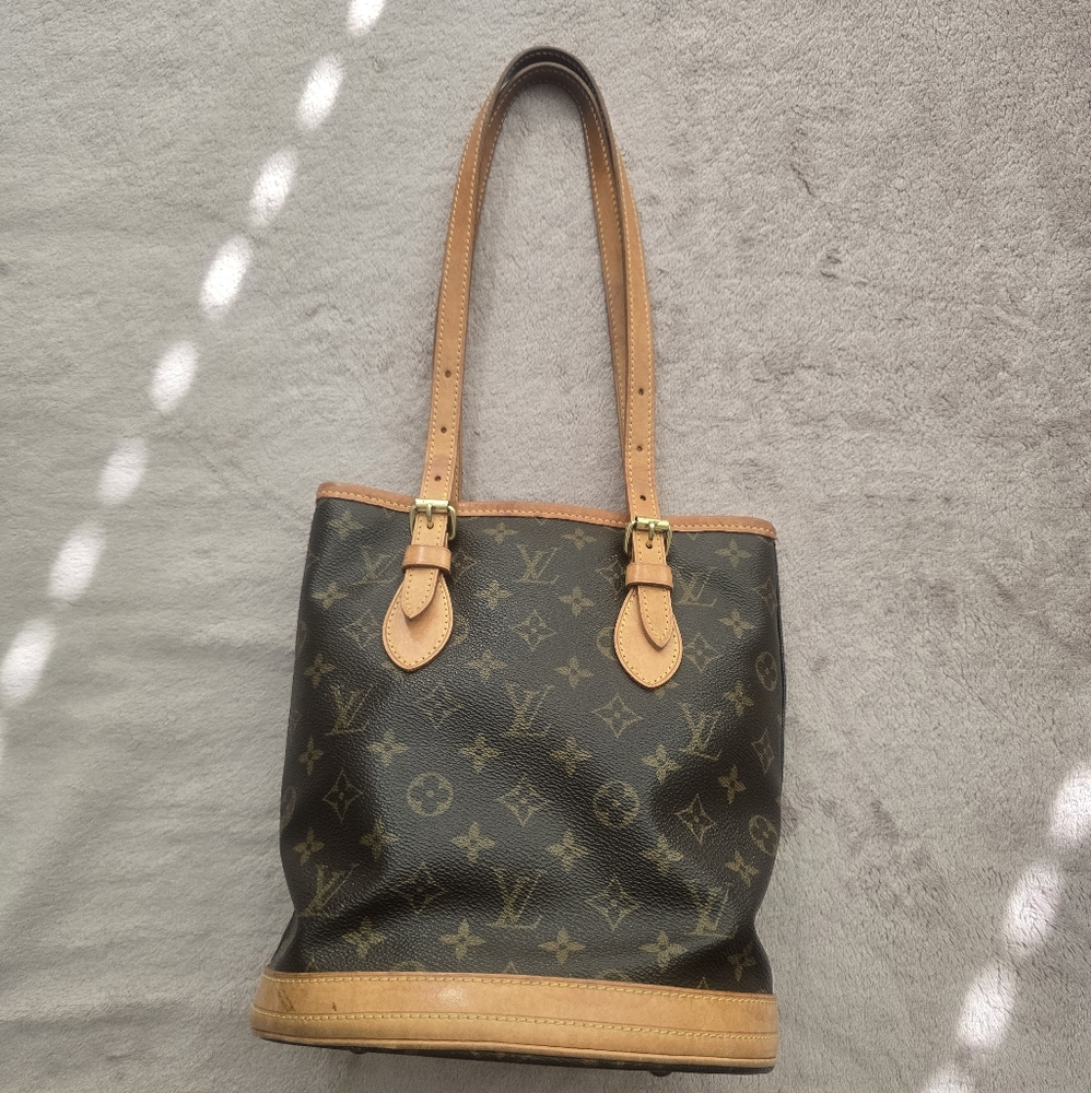 LOUIS VUITTON Vintage Monogram Brown Bucket Bag AUTHENTIC